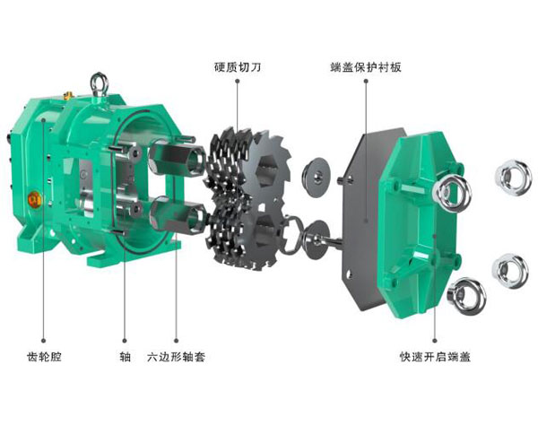 雙軸剪切機(jī)結(jié)構(gòu)圖